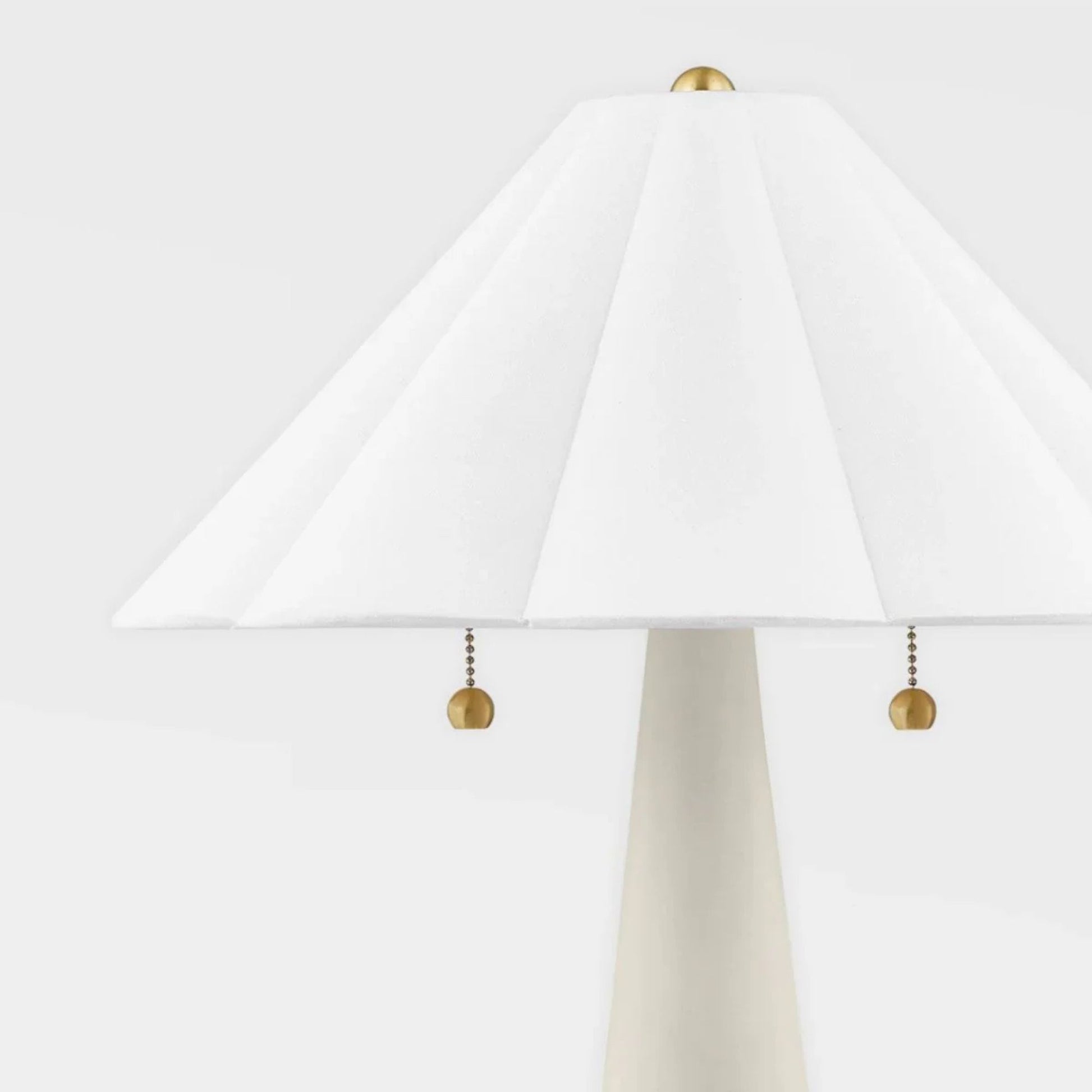 Mitzi - Alana 2-Light Table Lamp Ceramic Antique Ivory with Aged Brass Accents | Bees Lighting