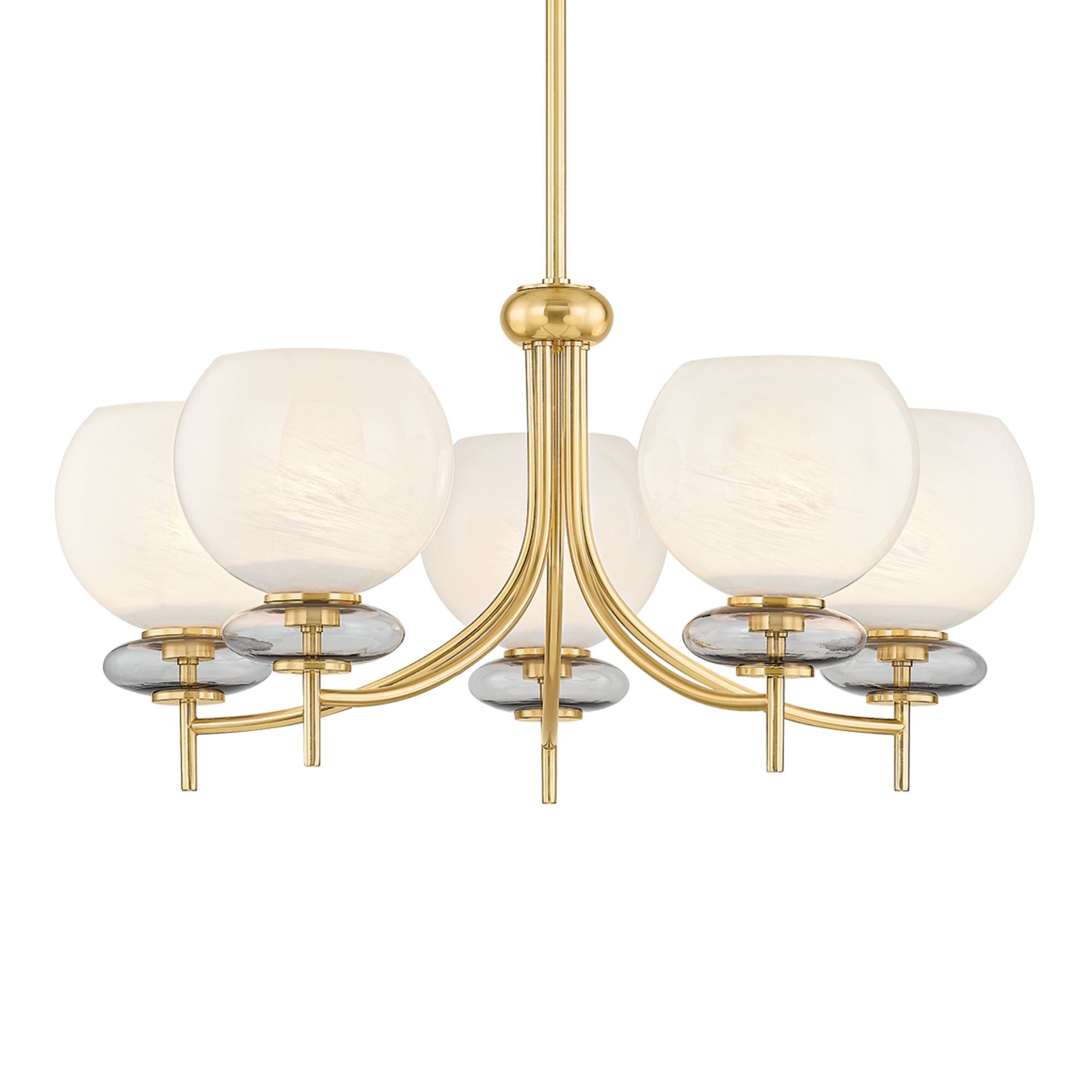 Alexia 30" 5-Light Chandelier, Aged Brass Finish