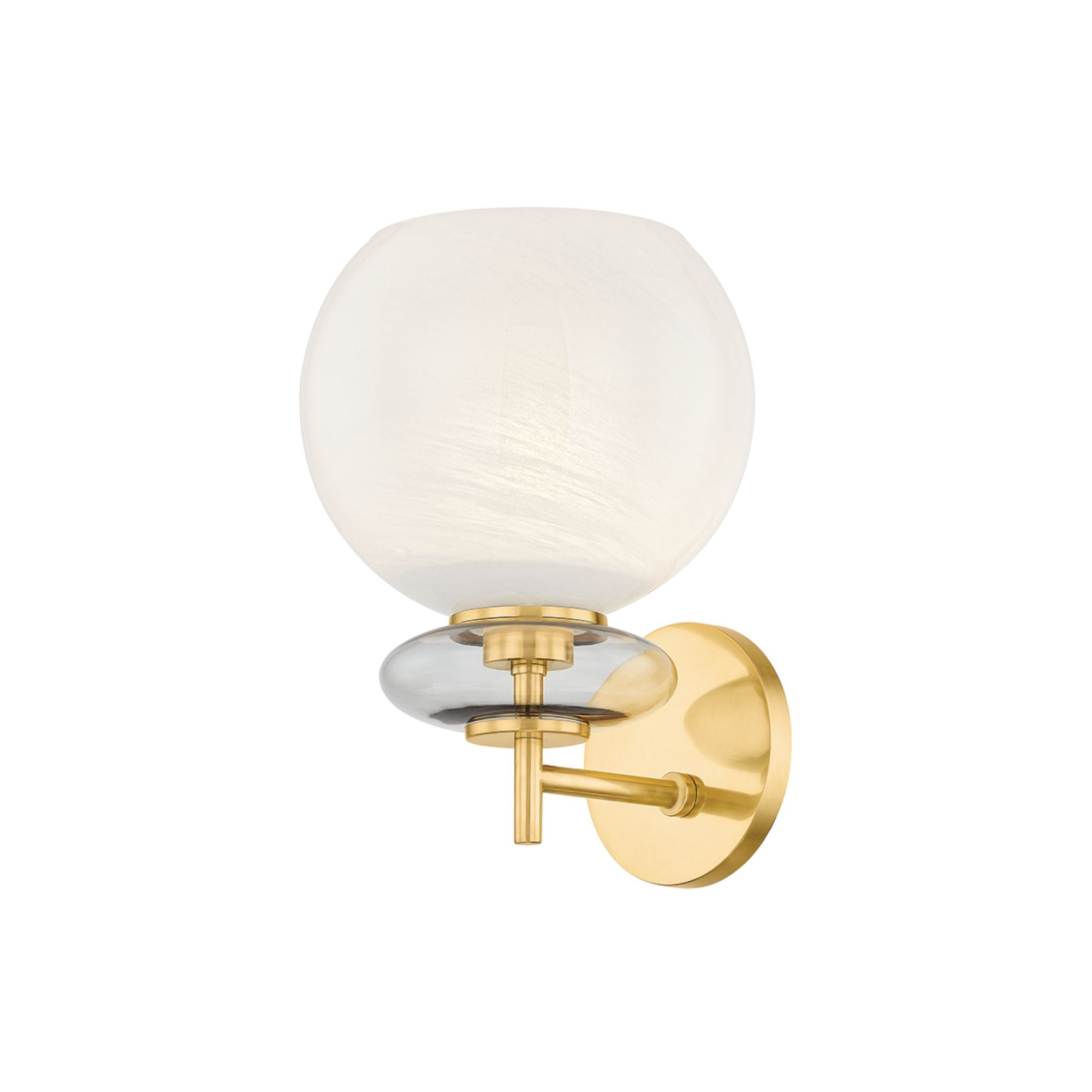 Alexia 11" Wall Sconce, Aged Brass Finish