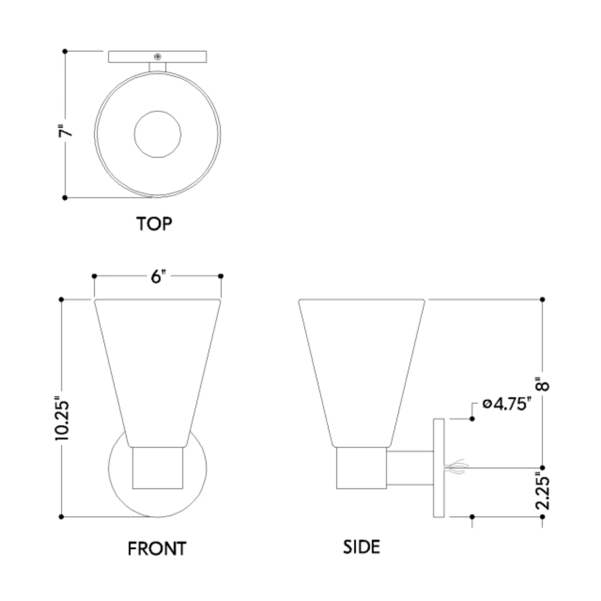 Alma 10" Wall Sconce, Polished Nickel Finish