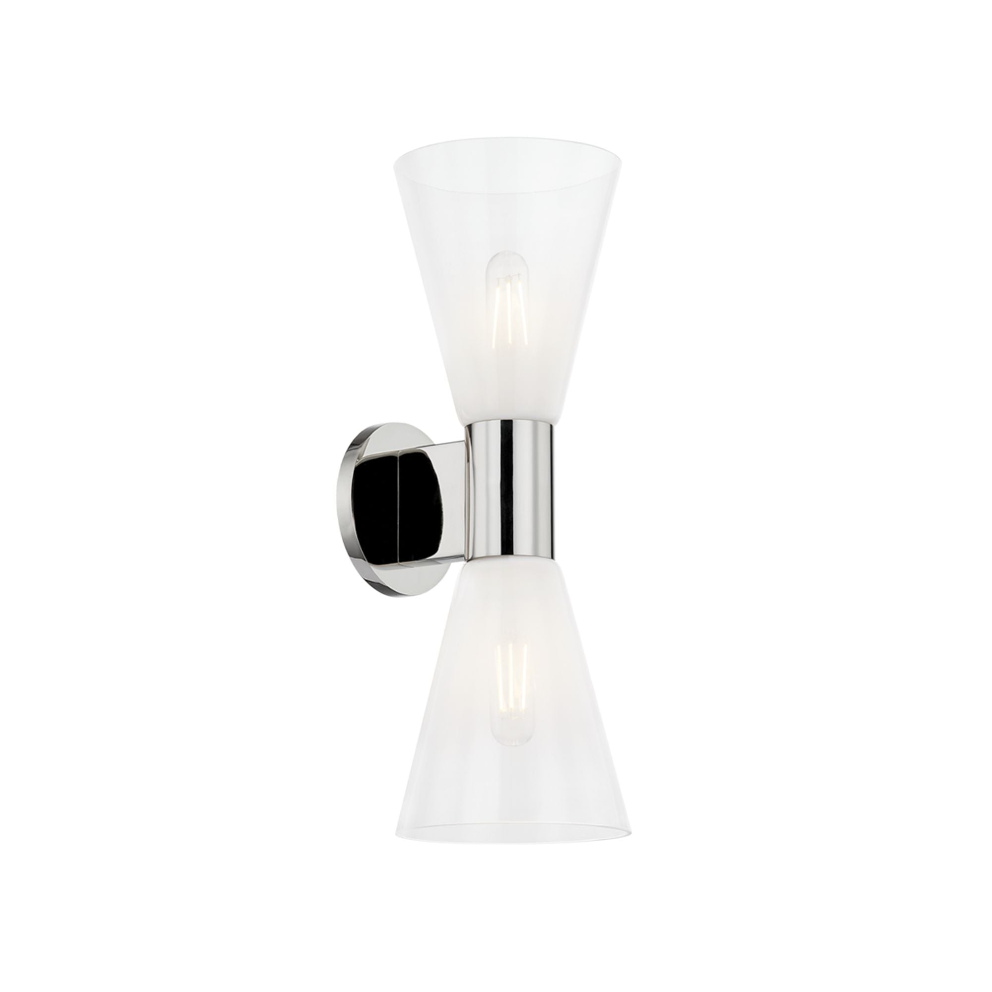 Alma 18" 2-Light Wall Sconce, Polished Nickel Finish