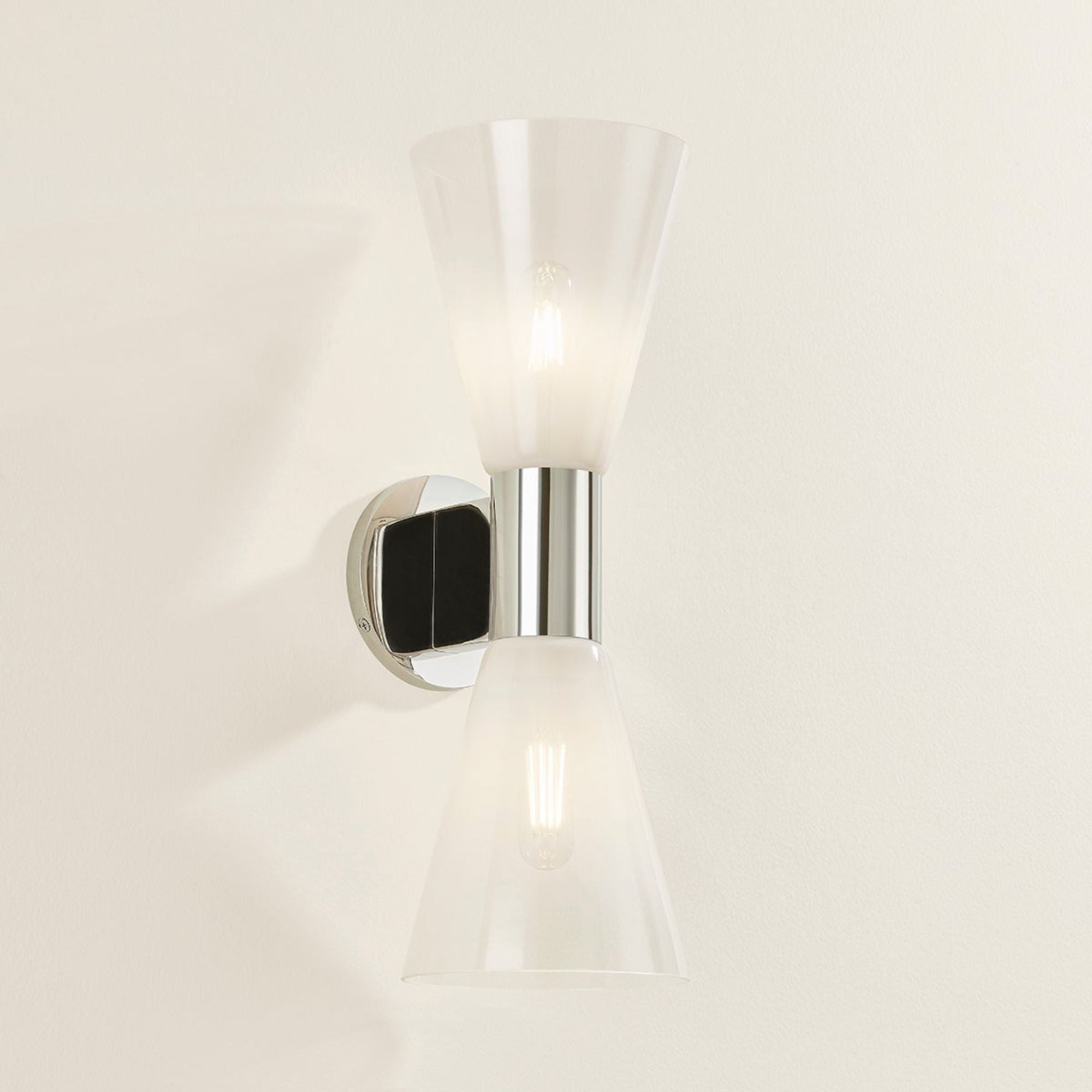 Alma 18" 2-Light Wall Sconce, Polished Nickel Finish