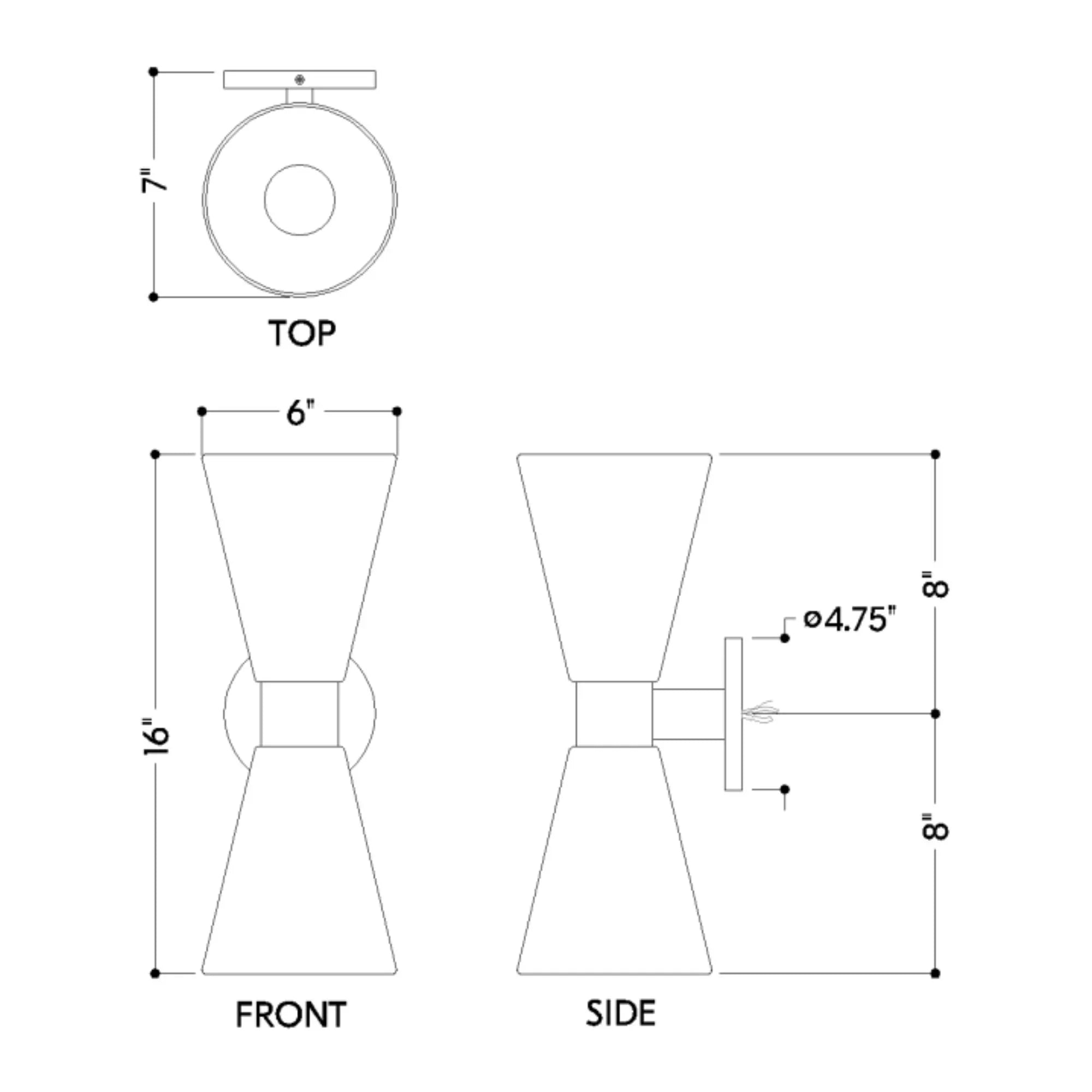 Mitzi - Alma 18" 2-Light Wall Sconce, Polished Nickel Finish | Bees Lighting