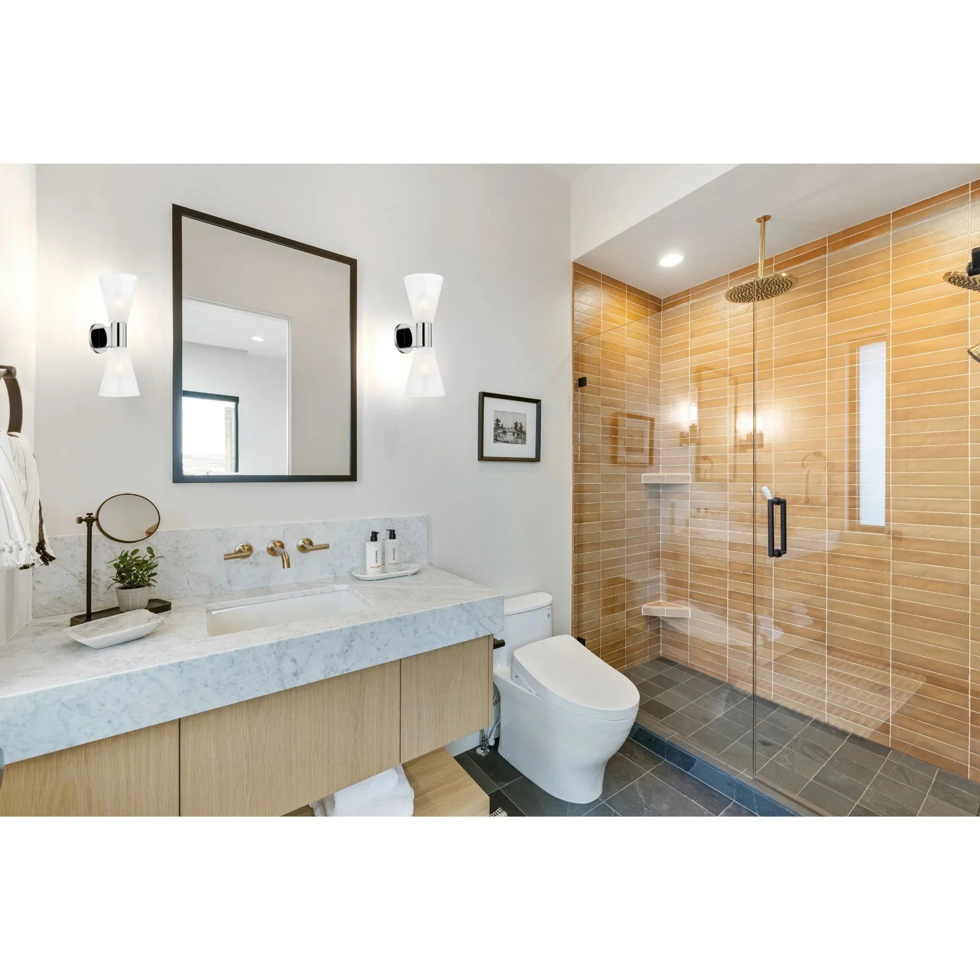 Mitzi - Alma 18" 2-Light Wall Sconce, Polished Nickel Finish | Bees Lighting