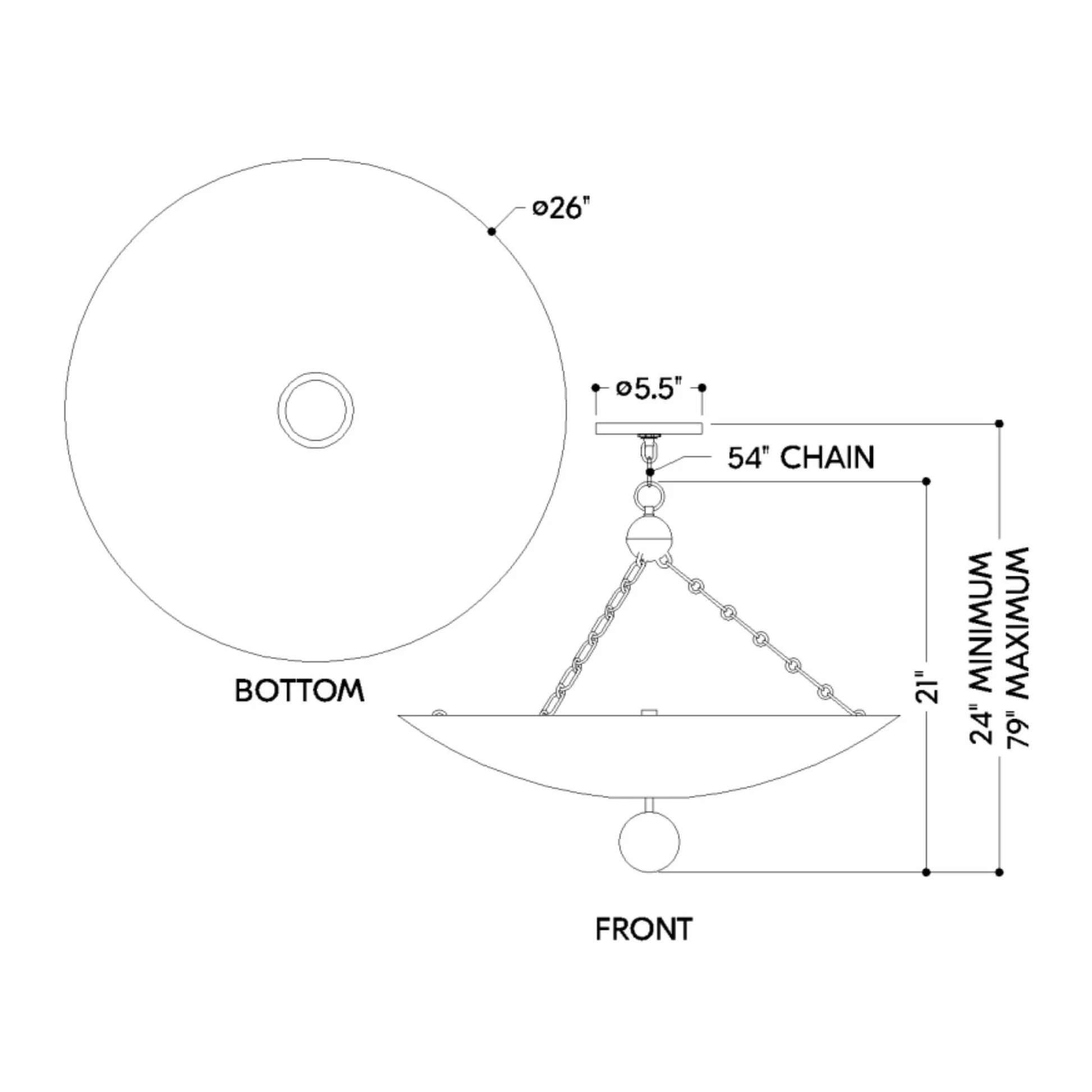 Mitzi - Amali 26" 3-Light Pendant, Vintage Gold Leaf/Soft White Finish | Bees Lighting