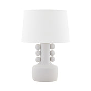 Mitzi - Amalia Table Lamp Ceramic White Speck with Aged Brass Accents | Bees Lighting