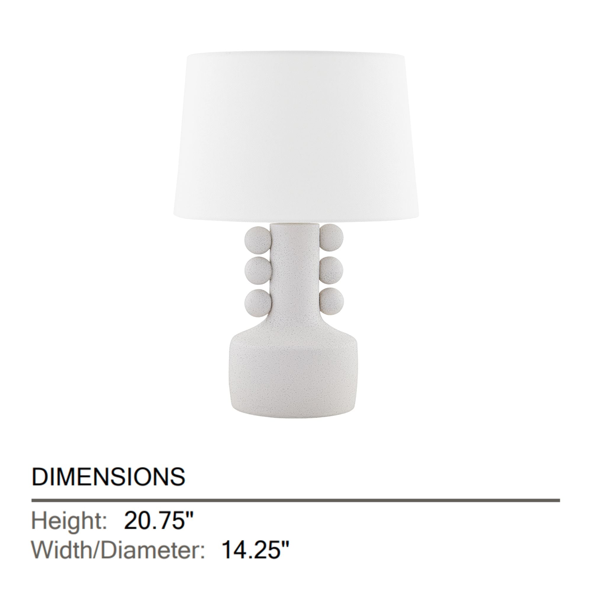 Mitzi - Amalia Table Lamp Ceramic White Speck with Aged Brass Accents | Bees Lighting