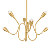 Mitzi Anaise 36 in. 6-Light Chandelier, Aged Brass