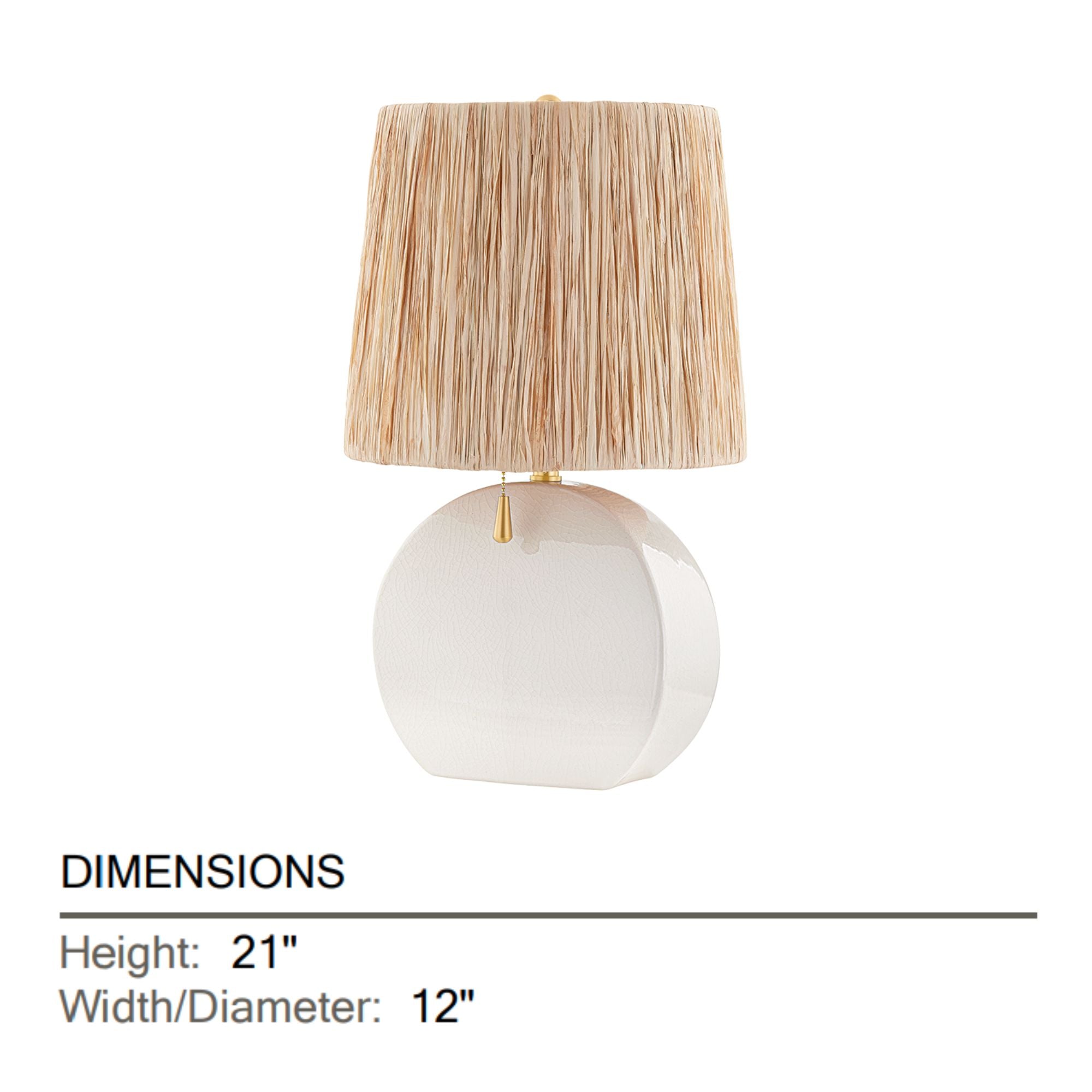 Mitzi - Aneesa 21" Table Lamp, Aged Brass/Glossy Crackle Glaze Finish | Bees Lighting