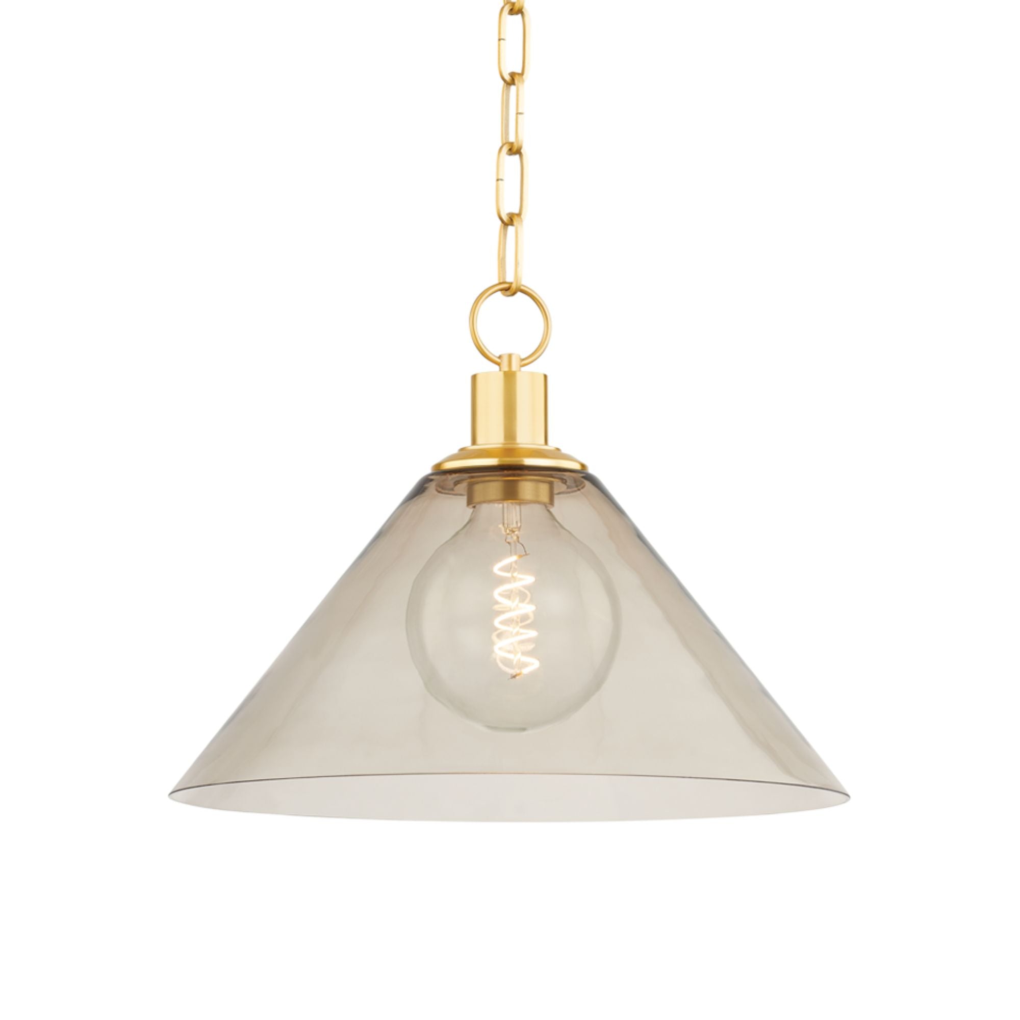 Anniebee 16" Pendant, Aged Brass Finish