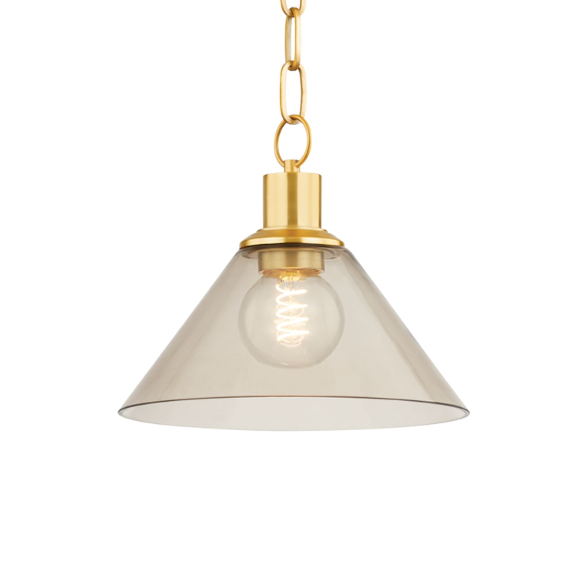 Anniebee 11" Pendant, Aged Brass Finish