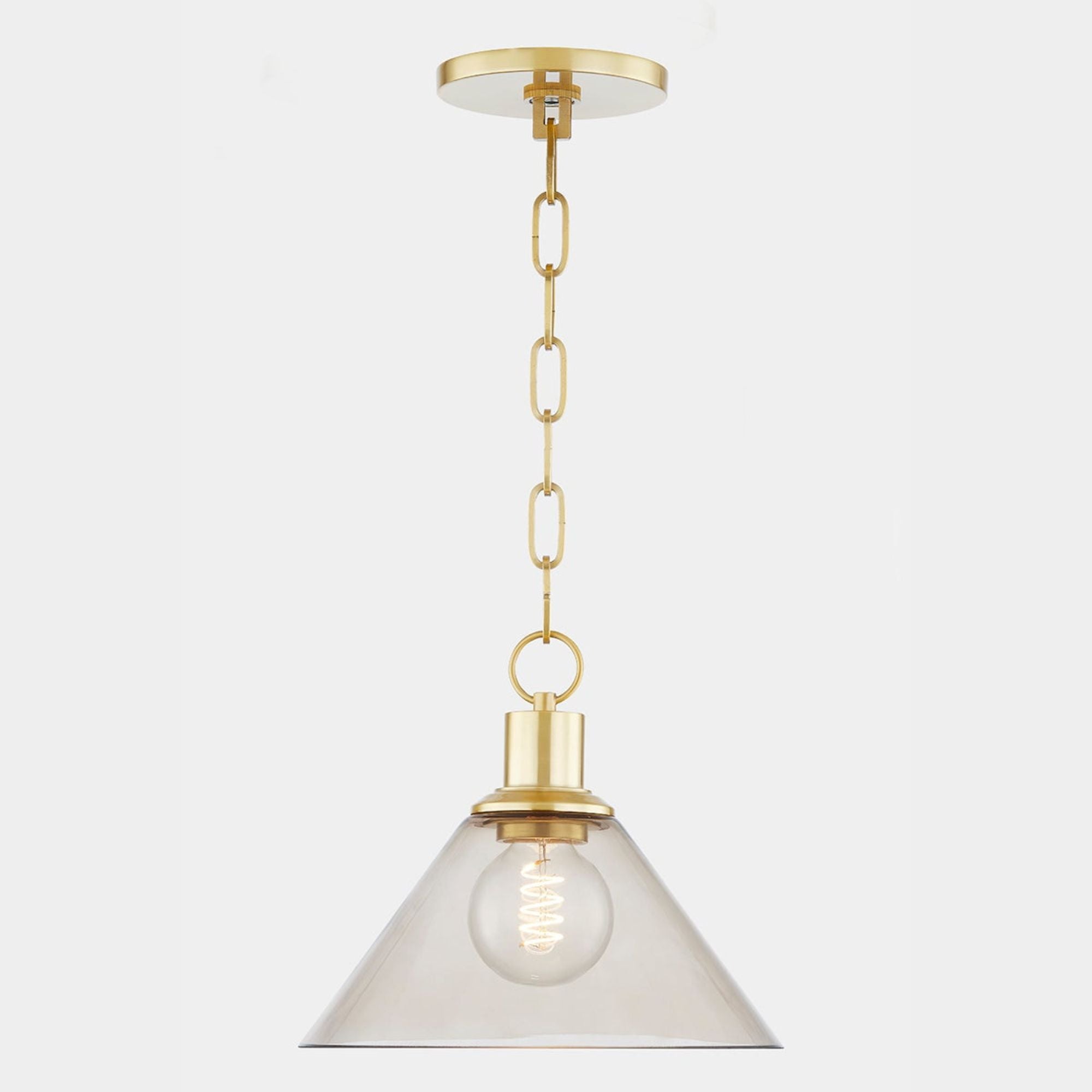 Anniebee 11" Pendant, Aged Brass Finish