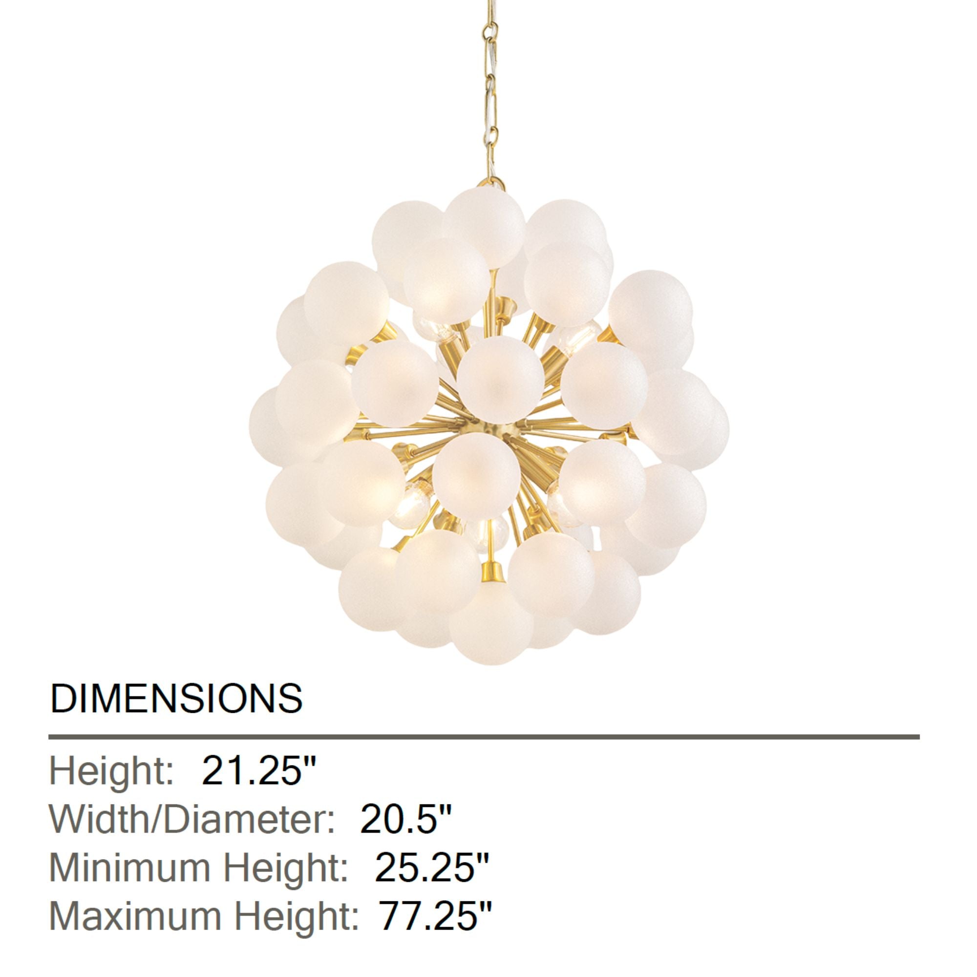 Mitzi Antoneta 21.25" 6-Light Chandelier, Aged Brass with Clear Etched Glass Globes