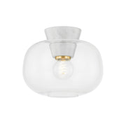 Ariella 24" Flush Mount, Aged Brass Finish