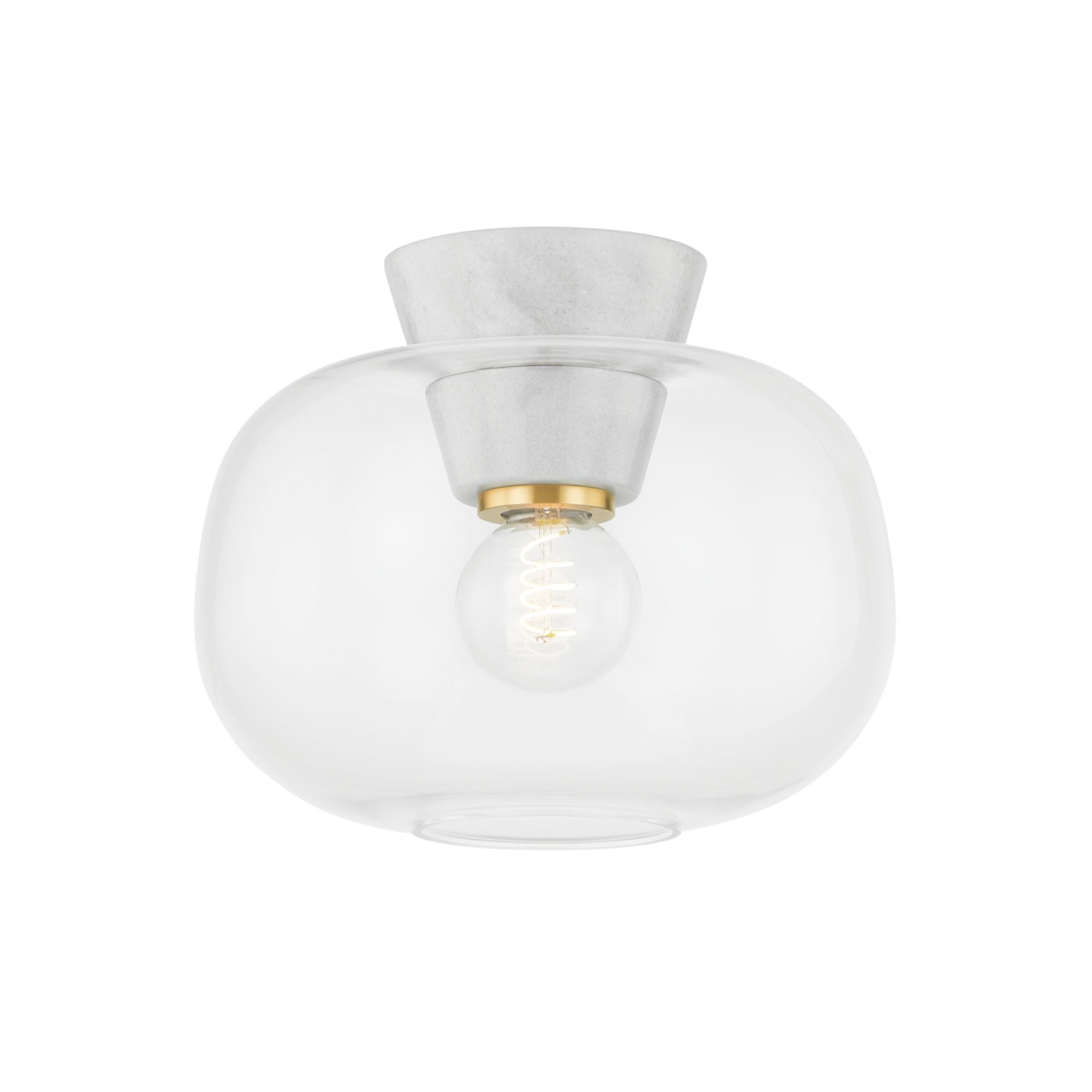 Ariella 24" Flush Mount, Aged Brass Finish