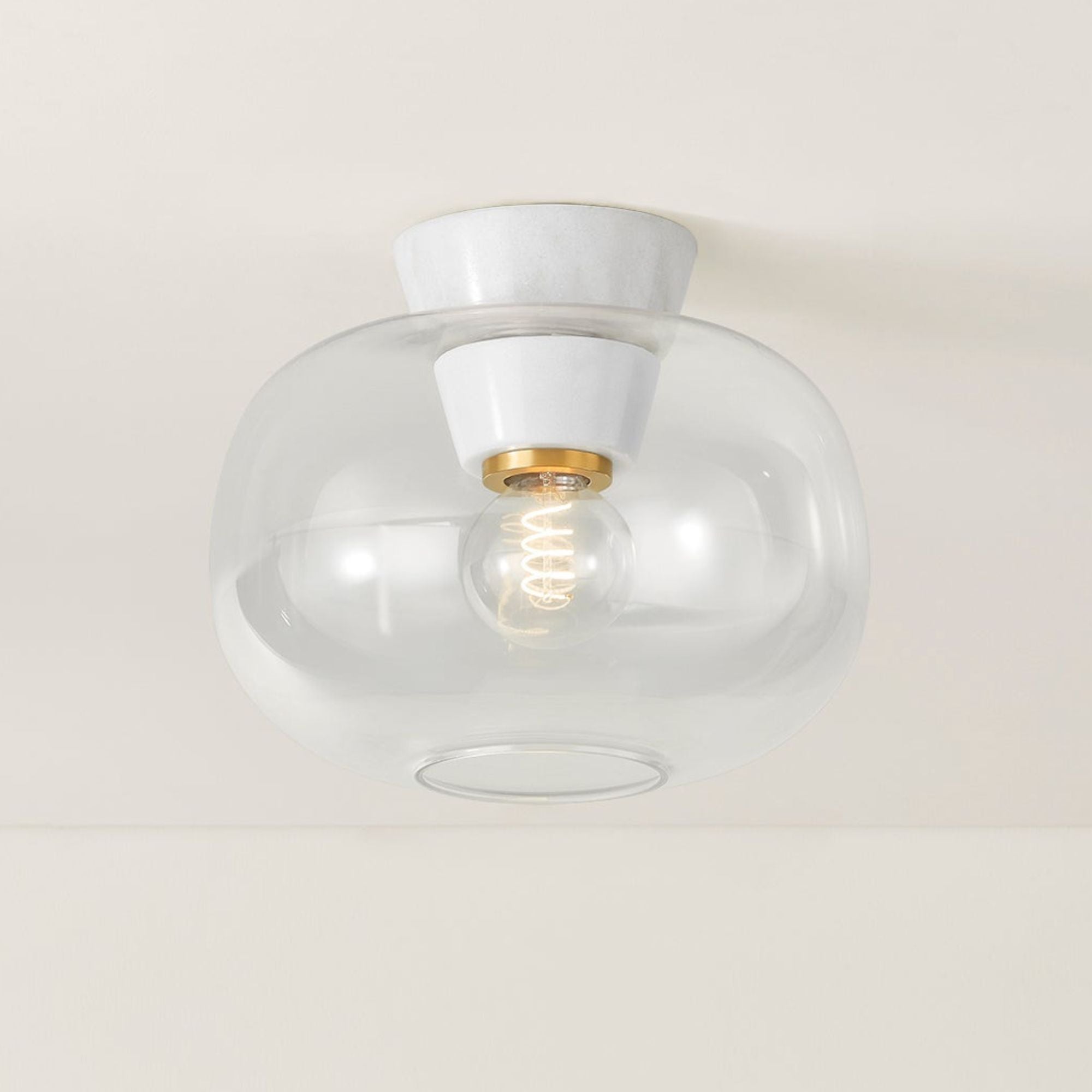 Ariella 24" Flush Mount, Aged Brass Finish