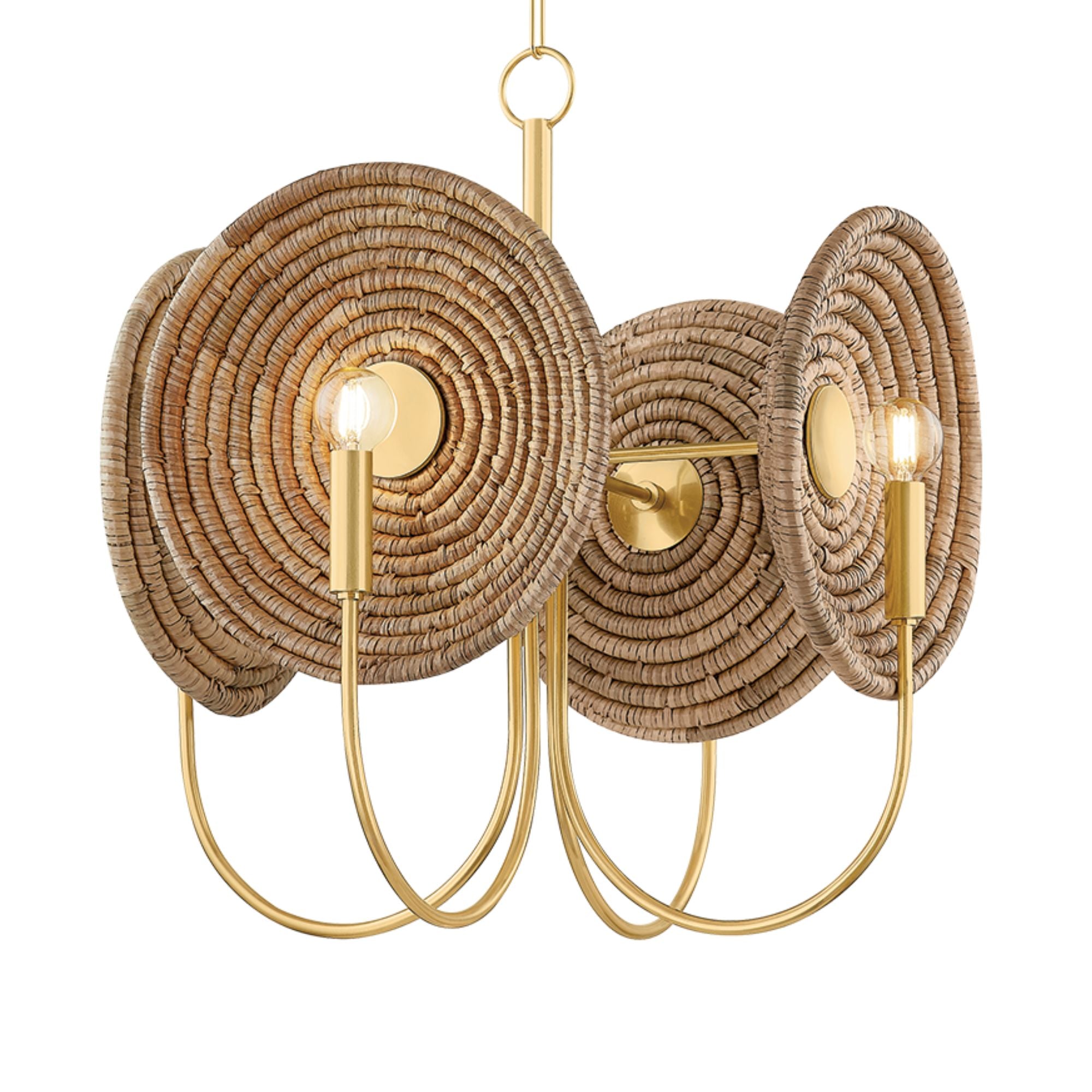 Ashby 22" 4-Light Chandelier, Aged Brass Finish