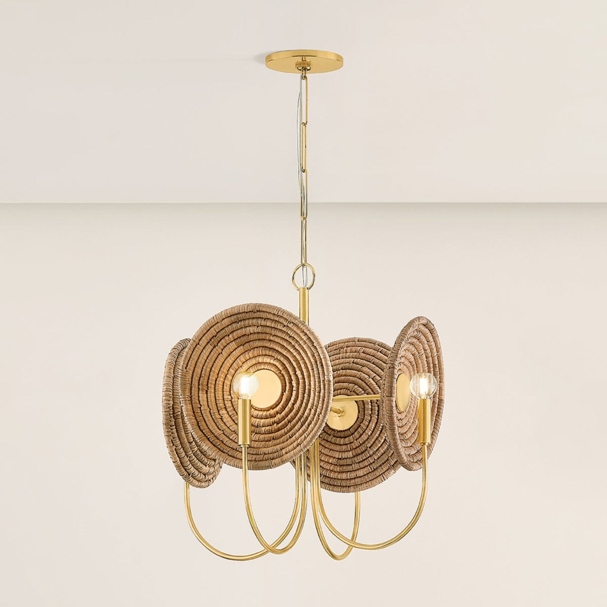 Ashby 22" 4-Light Chandelier, Aged Brass Finish