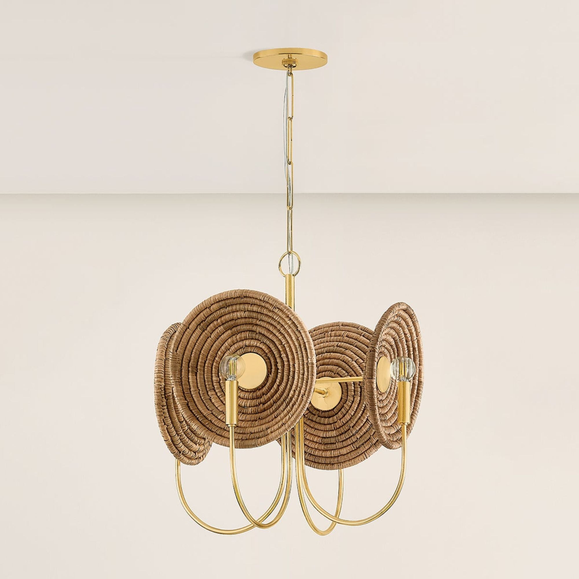 Ashby 22" 4-Light Chandelier, Aged Brass Finish