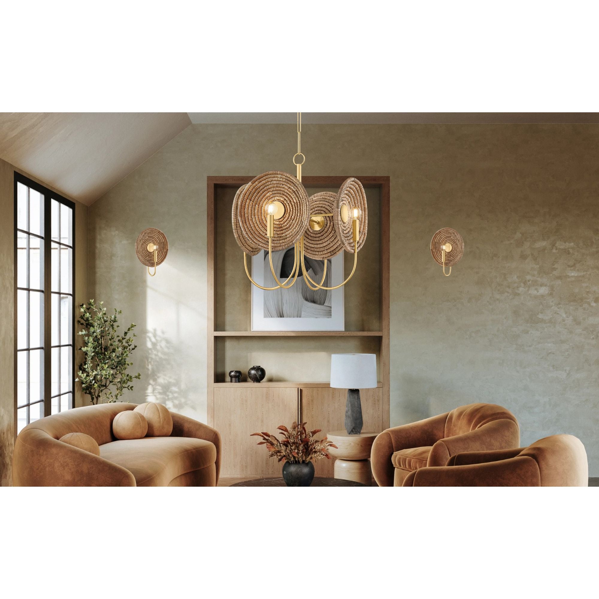 Ashby 22" 4-Light Chandelier, Aged Brass Finish
