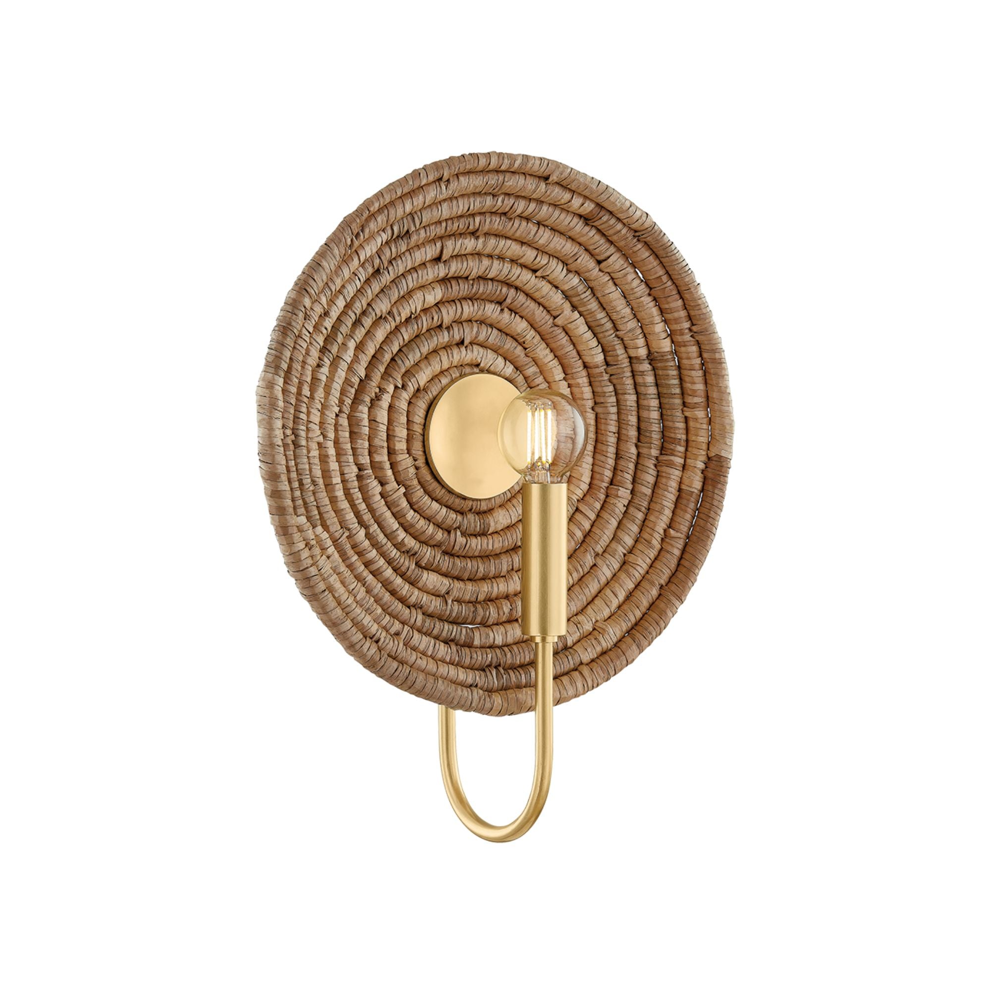 Ashby 15" Wall Sconce, Aged Brass Finish