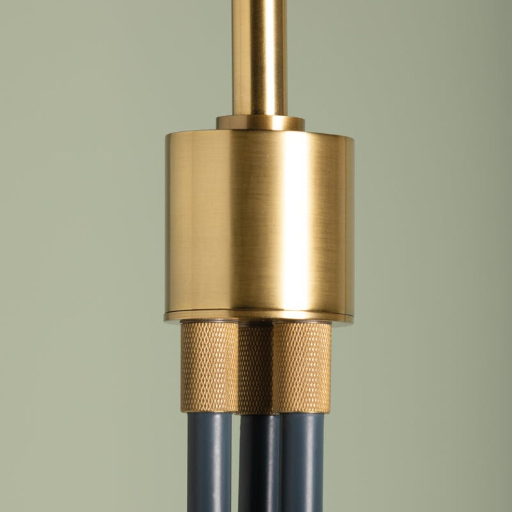 Aston 24" 3-Light Chandelier, Aged Brass/Slate Blue Finish