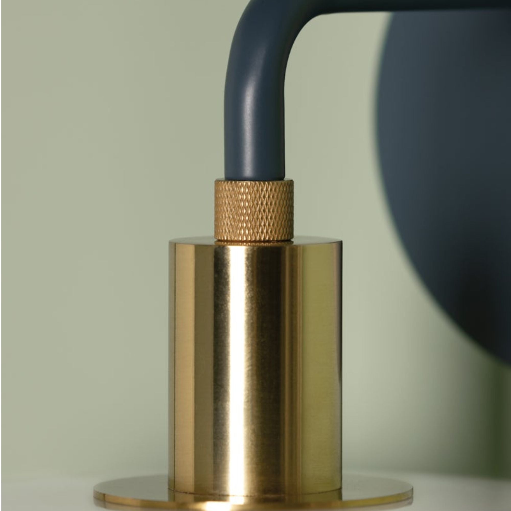 Aston 8" Wall Sconce, Aged Brass/Slate Blue Finish