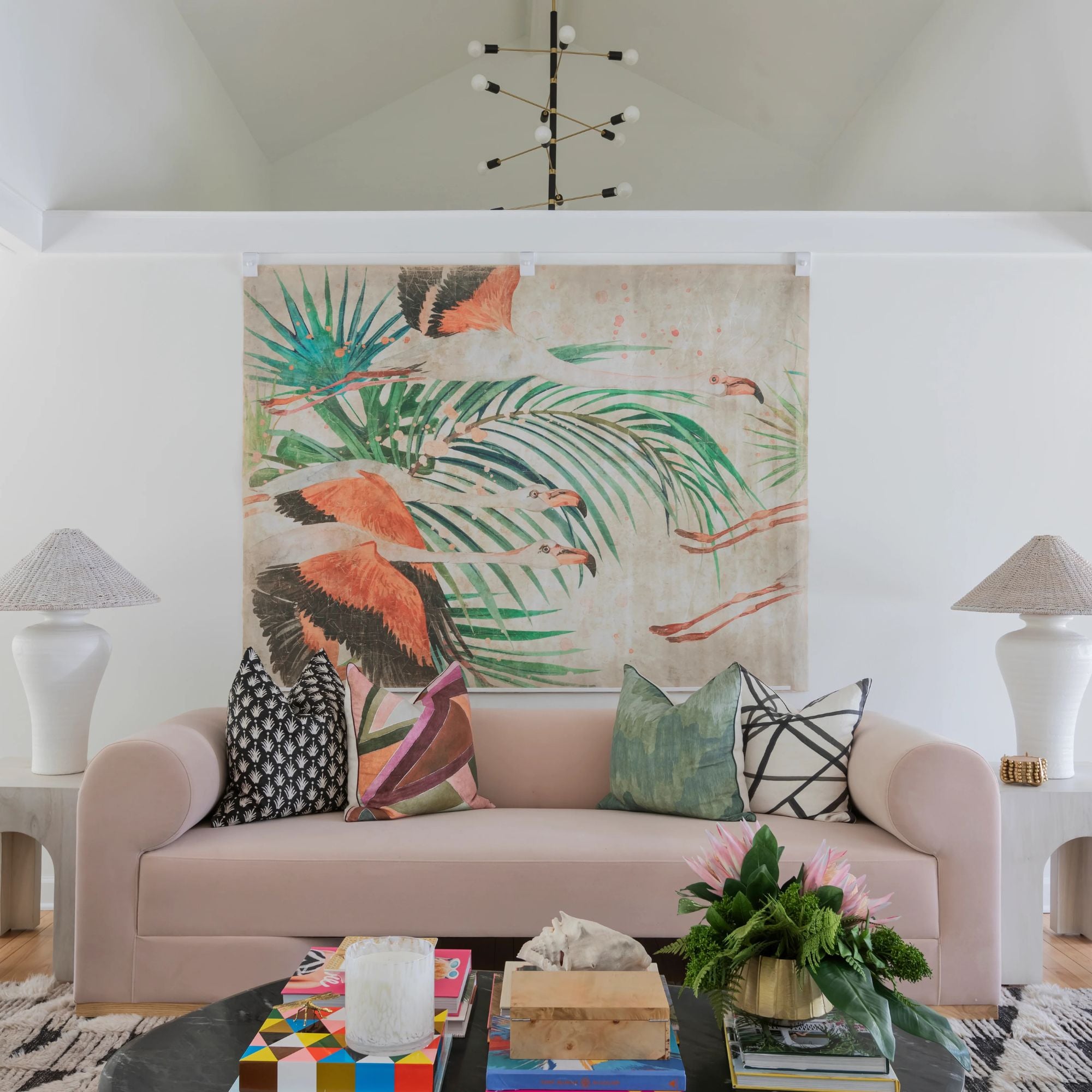 Astrid 45" 12-Light Chandelier, Aged Brass/Black Finish