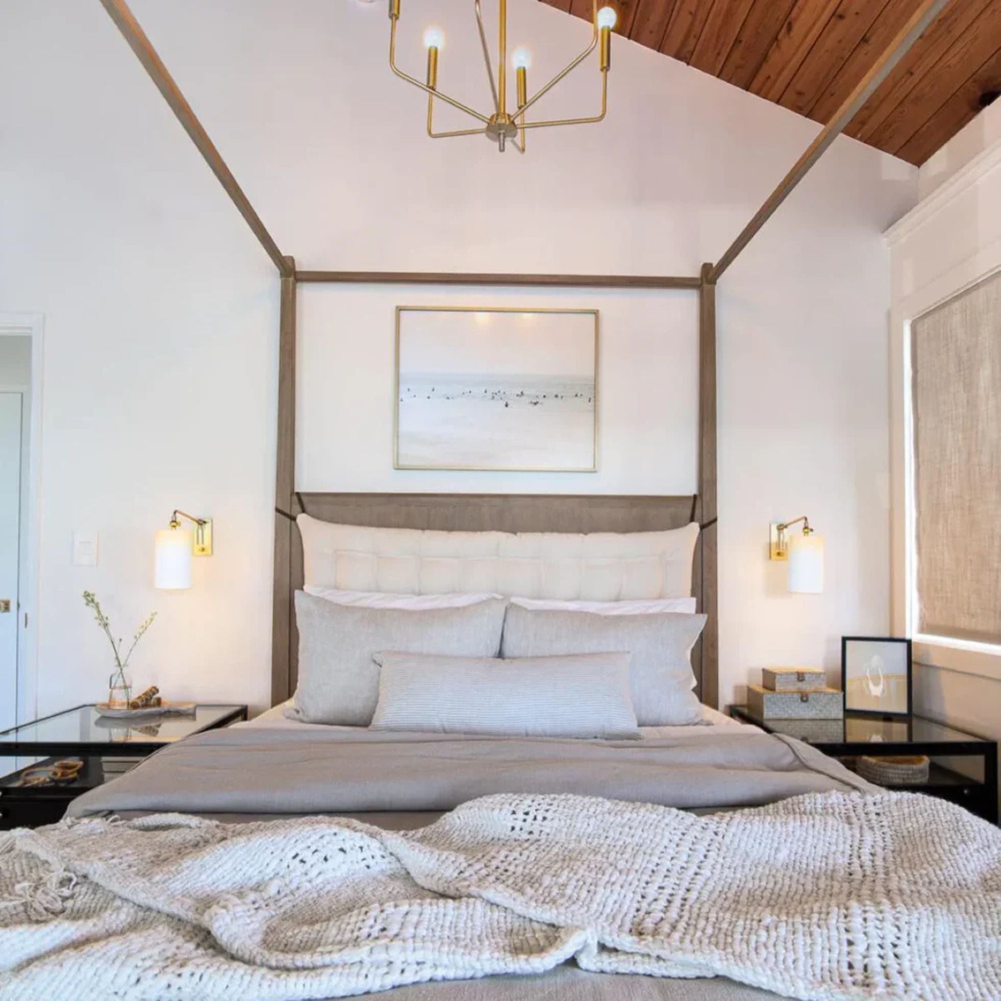 Mitzi - Bailey 27" 6-Light Chandelier, Aged Brass Finish | Bees Lighting