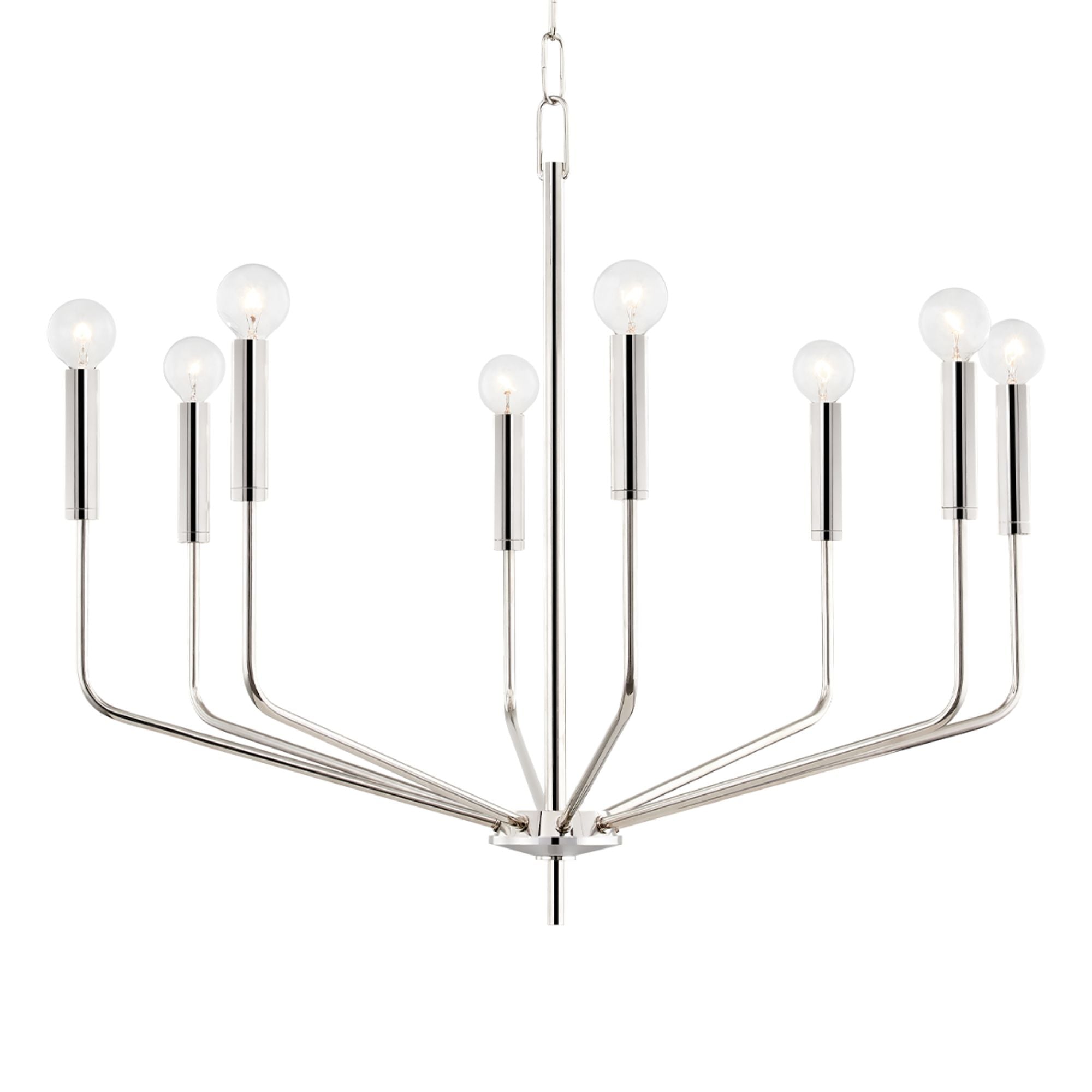 Bailey 30" 8-Light Chandelier, Polished Nickel Finish