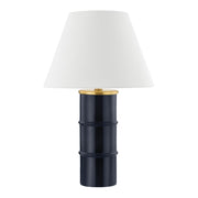 Mitzi - Banyan 26" Table Lamp, Aged Brass/Ceramic Gloss Navy Finish | Bees Lighting