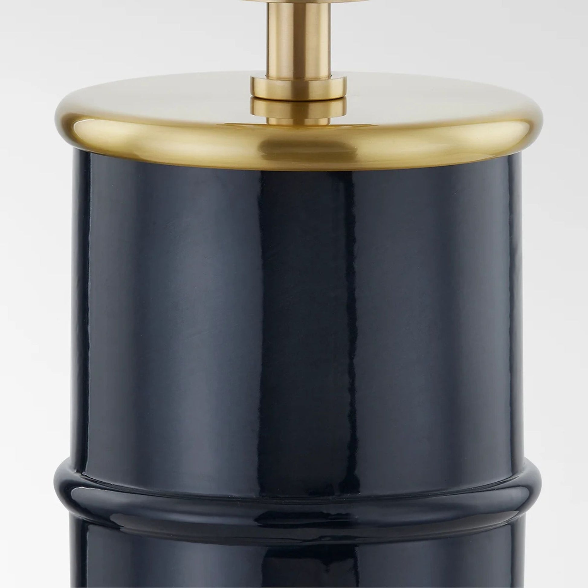 Mitzi - Banyan 26" Table Lamp, Aged Brass/Ceramic Gloss Navy Finish | Bees Lighting