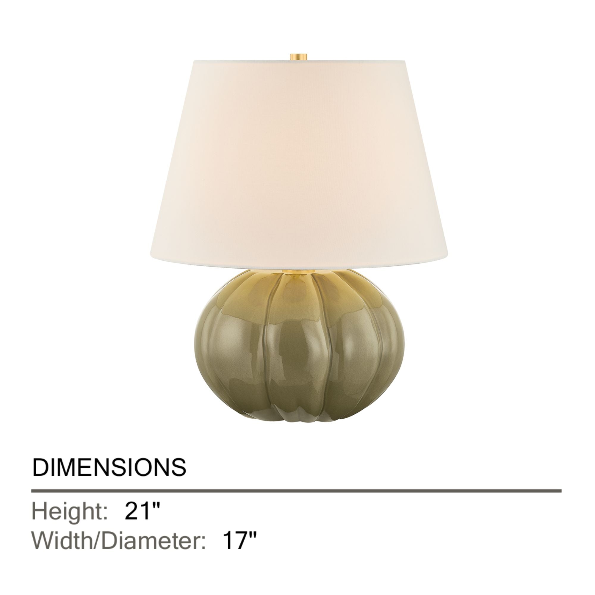 Mitzi Beata 21 in. Table Lamp, Aged Brass with Ceramic Harbour Grey Crackle with White Linen Shade