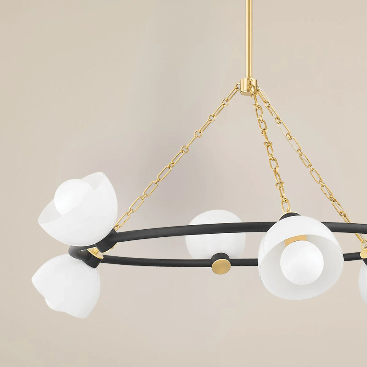 Mitzi H724806-AGB/TBK: Belle 43" 6-Light Chandelier | Bees Lighting