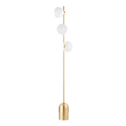 Belle 67" 3-Light Floor Lamp, Aged Brass Finish