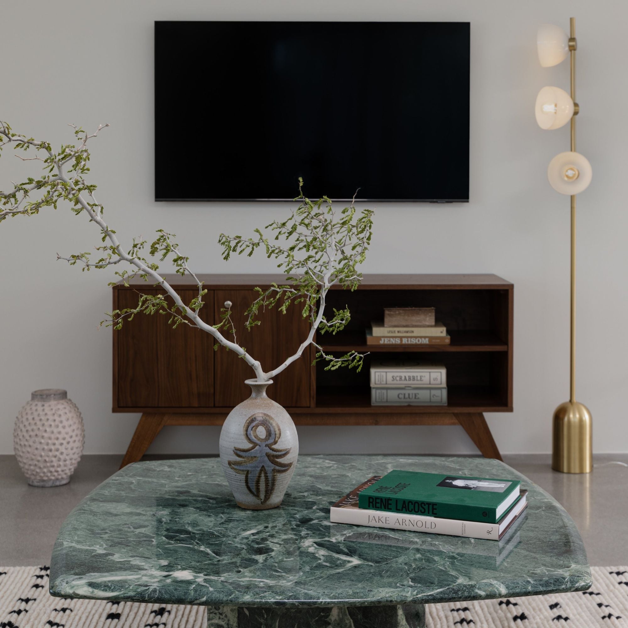 Belle 67" 3-Light Floor Lamp, Aged Brass Finish