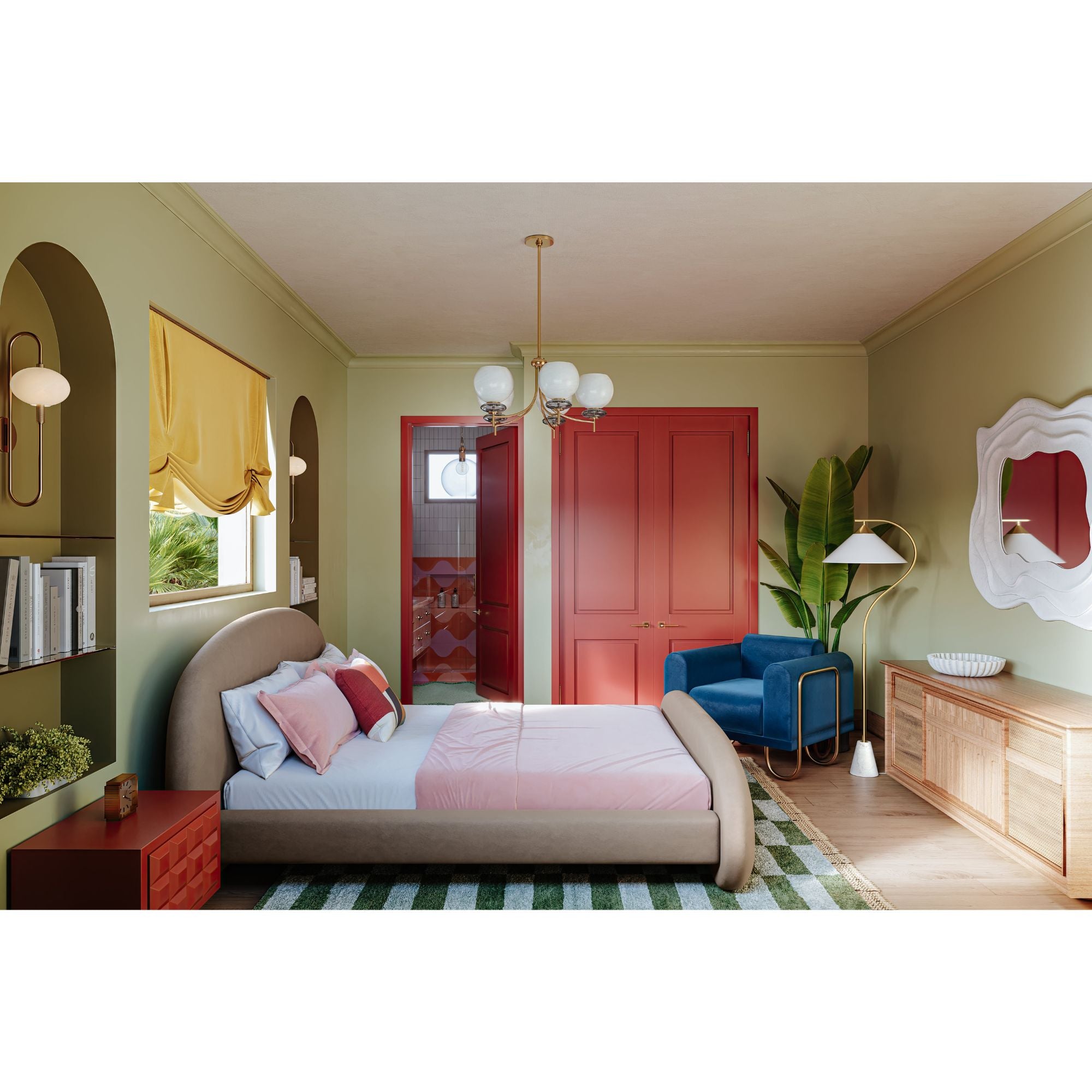 Bianca 63" Floor Lamp, Aged Brass Finish
