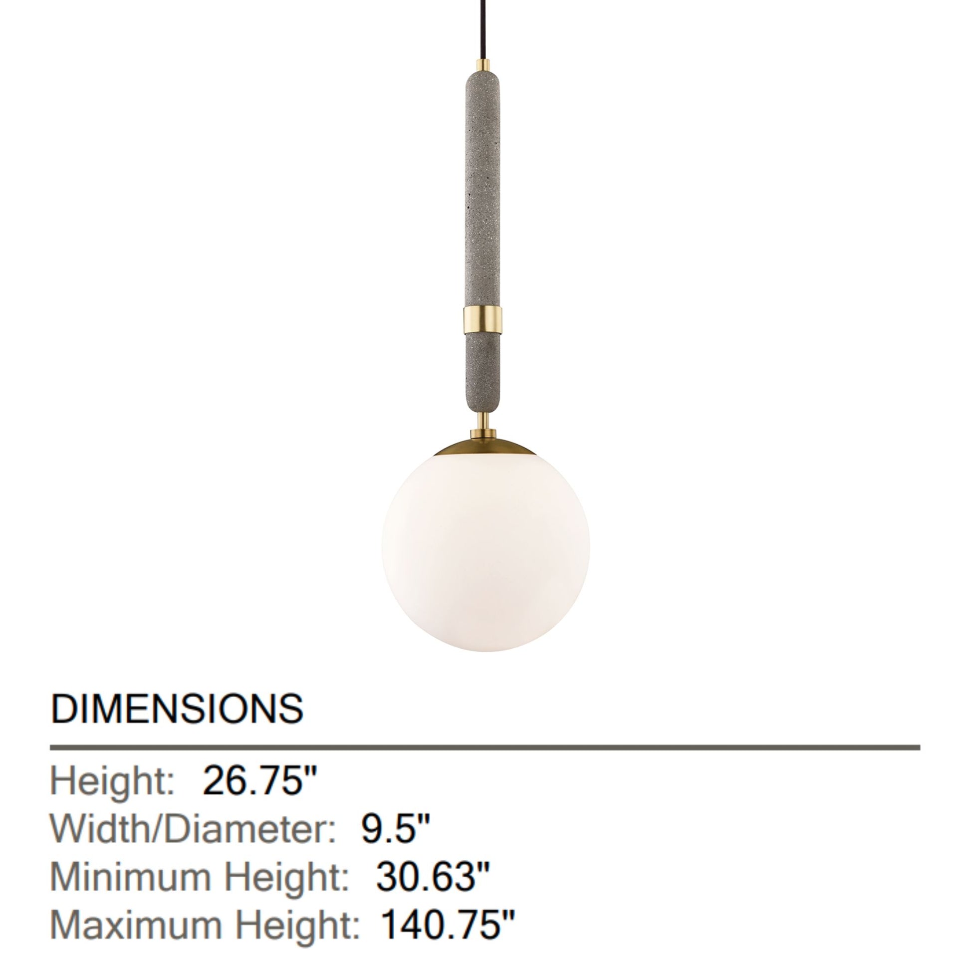Mitzi - Brielle 27" Pendant, Aged Brass Finish | Bees Lighting