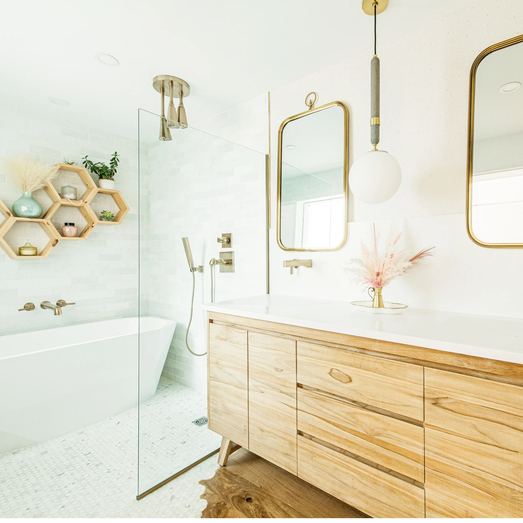 Mitzi - Brielle 27" Pendant, Aged Brass Finish | Bees Lighting