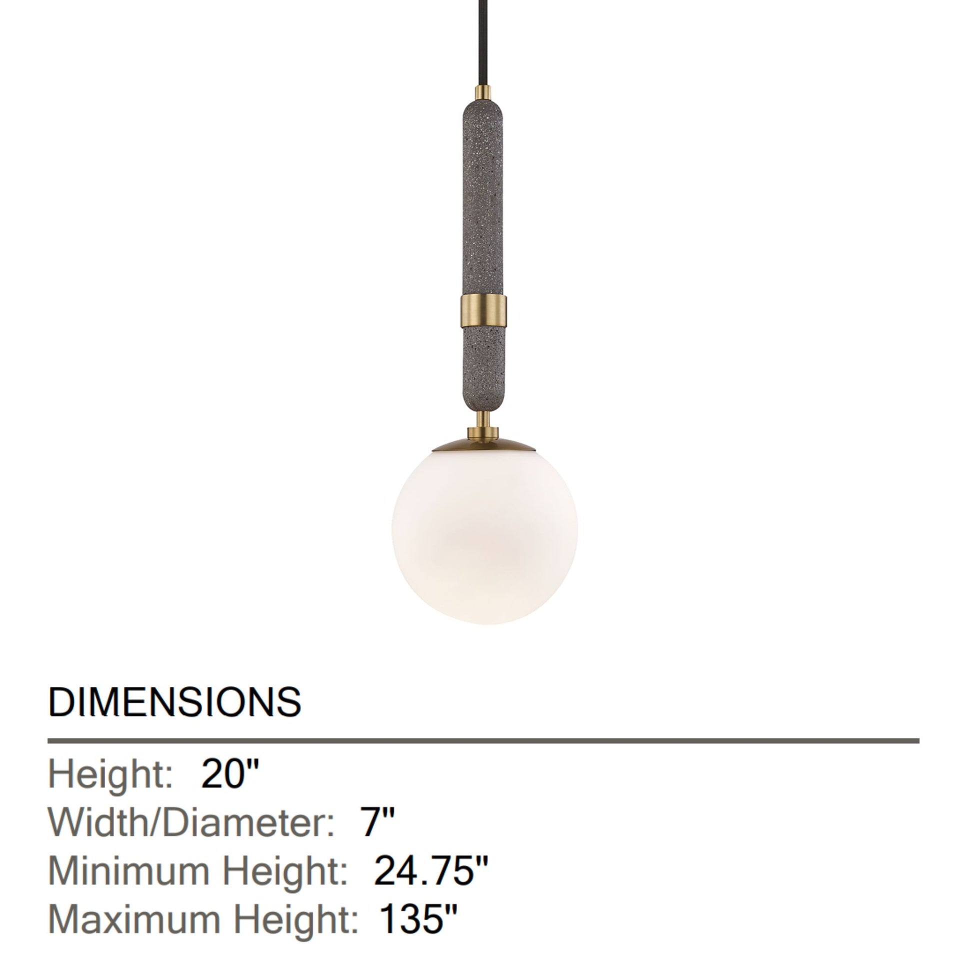 Mitzi - Brielle 20" Pendant, Aged Brass Finish | Bees Lighting