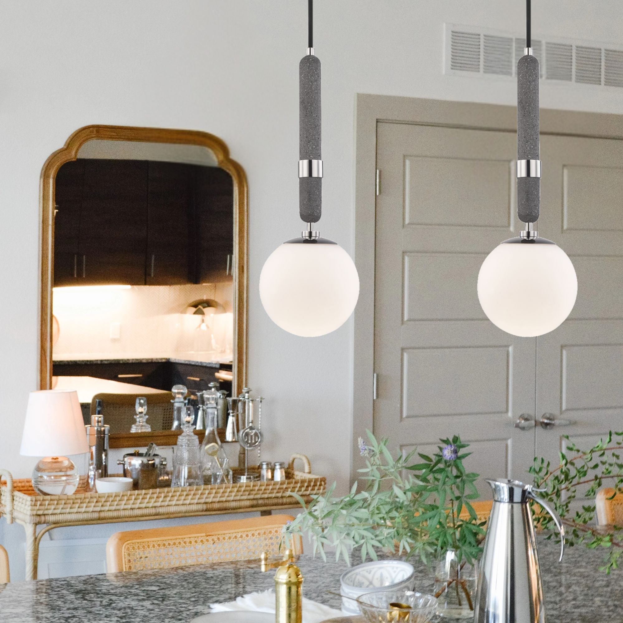 Brielle 20" Pendant, Polished Nickel Finish