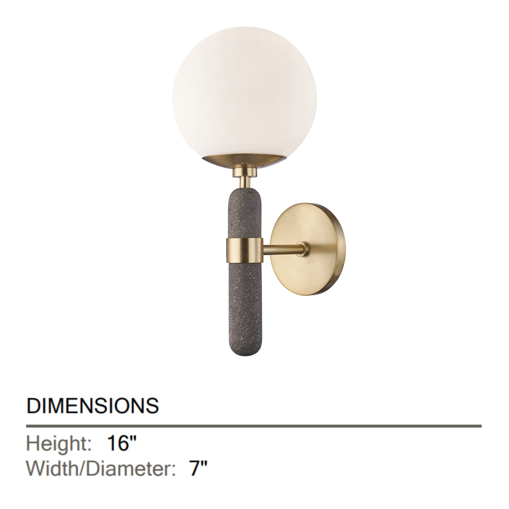 Mitzi - Brielle 16" Wall Sconce, Aged Brass Finish | Bees Lighting