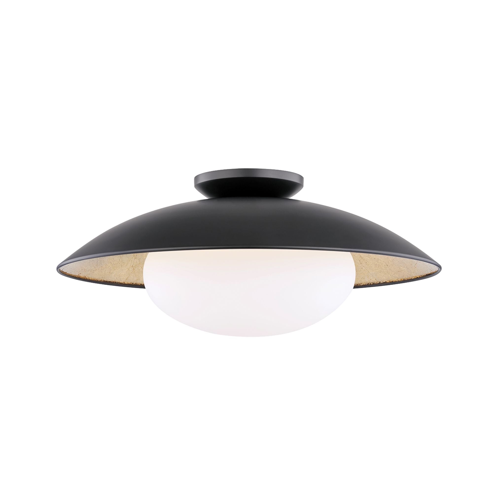 Cadence 21 in. Semi flush Mount Light Black & Gold finish