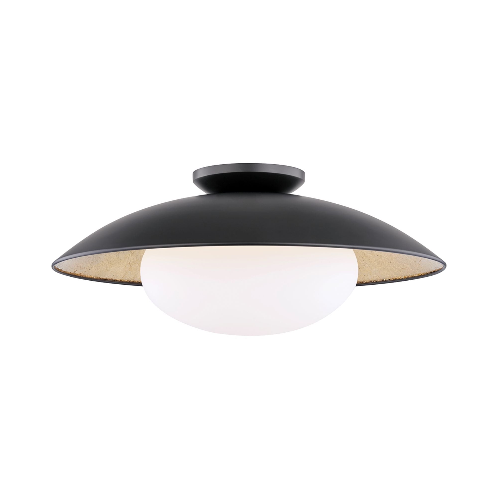 Cadence 21" Semi Flush Mount, Black Lustro/Gold Leaf Finish
