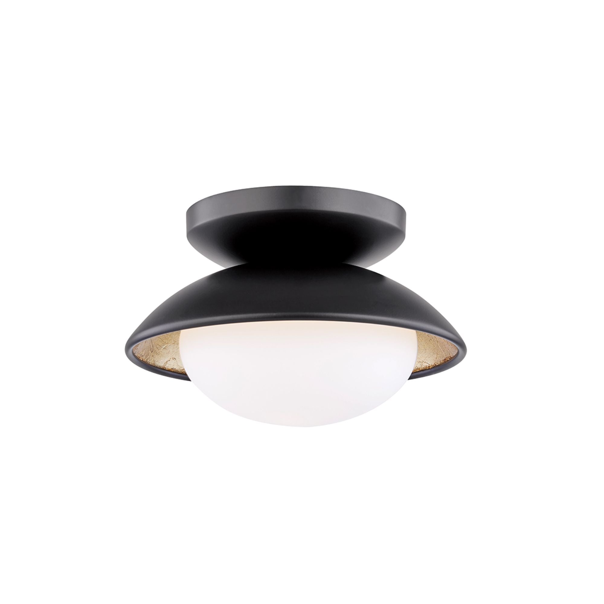 Cadence 7 in. LED Semi flush Mount Light Black & Gold finish