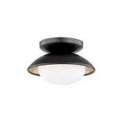 Cadence 7" LED Semi Flush Mount, Black Lustro/Gold Leaf Finish