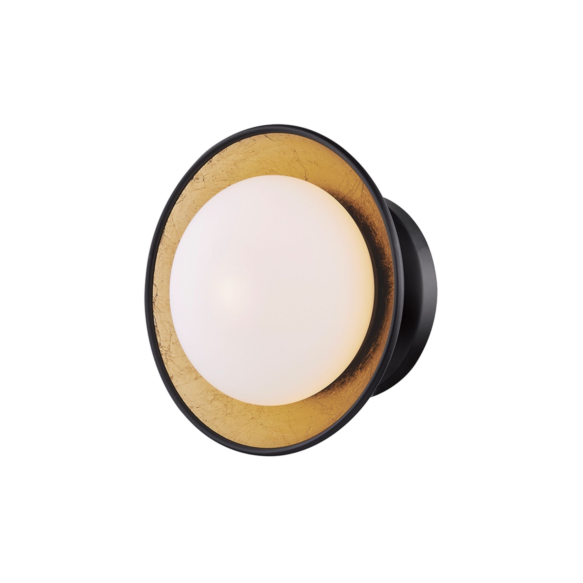 Cadence 7" LED Semi Flush Mount, Black Lustro/Gold Leaf Finish