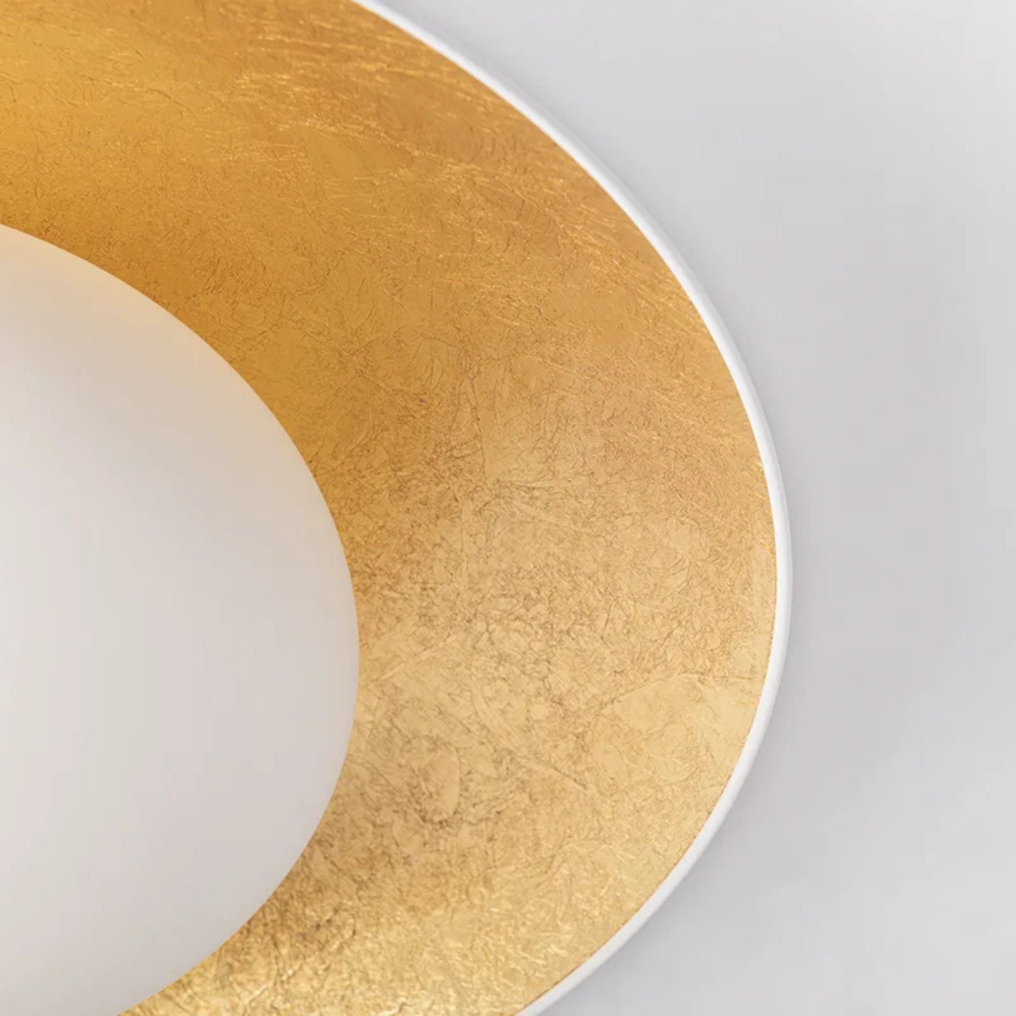 Cadence 7" LED Semi Flush Mount, White Lustro/Gold Leaf Finish