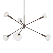 Mitzi - Caraway 53" 6-Light Chandelier, True Bronze Finish | Bees Lighting