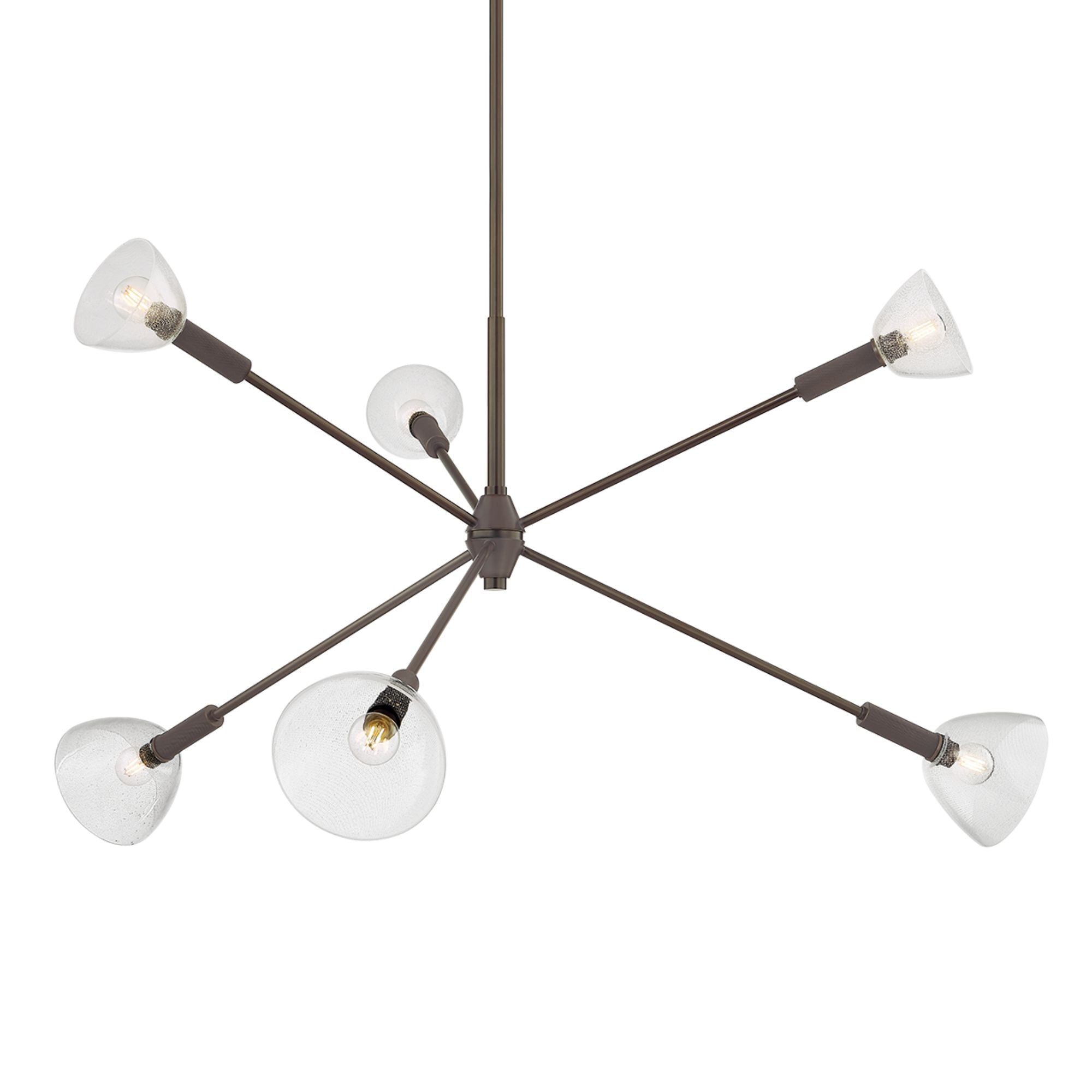 Caraway 53" 6-Light Chandelier, True Bronze Finish